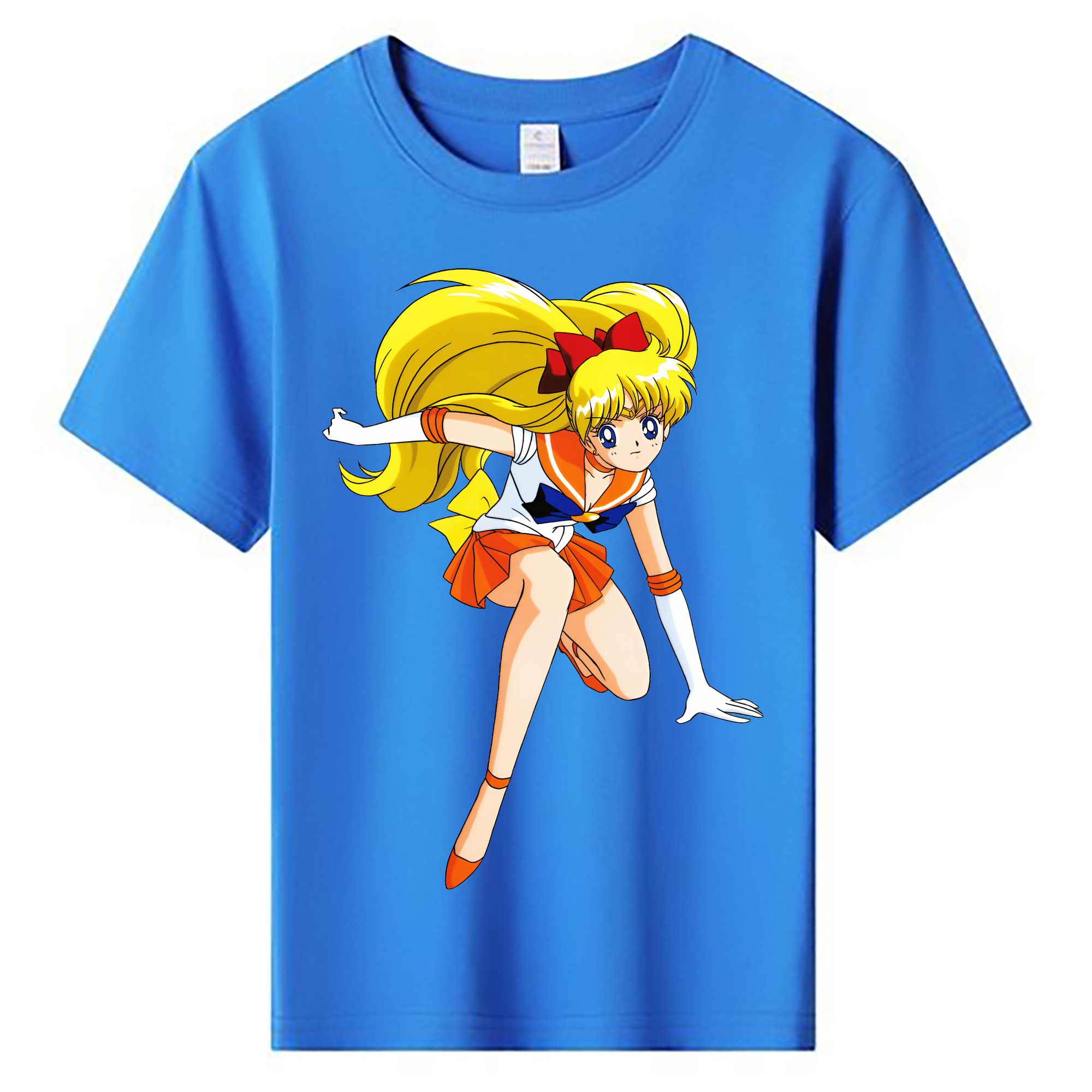（画像用） 美少女戦士セーラームーン 愛野 美奈子 あいの みなこ Sailor Moon Aino Minako 綿100％キッズTシャツ（フロントプリント）